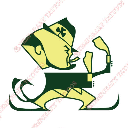 Notre Dame Fighting Irish Customize Temporary Tattoos Stickers NO.5729